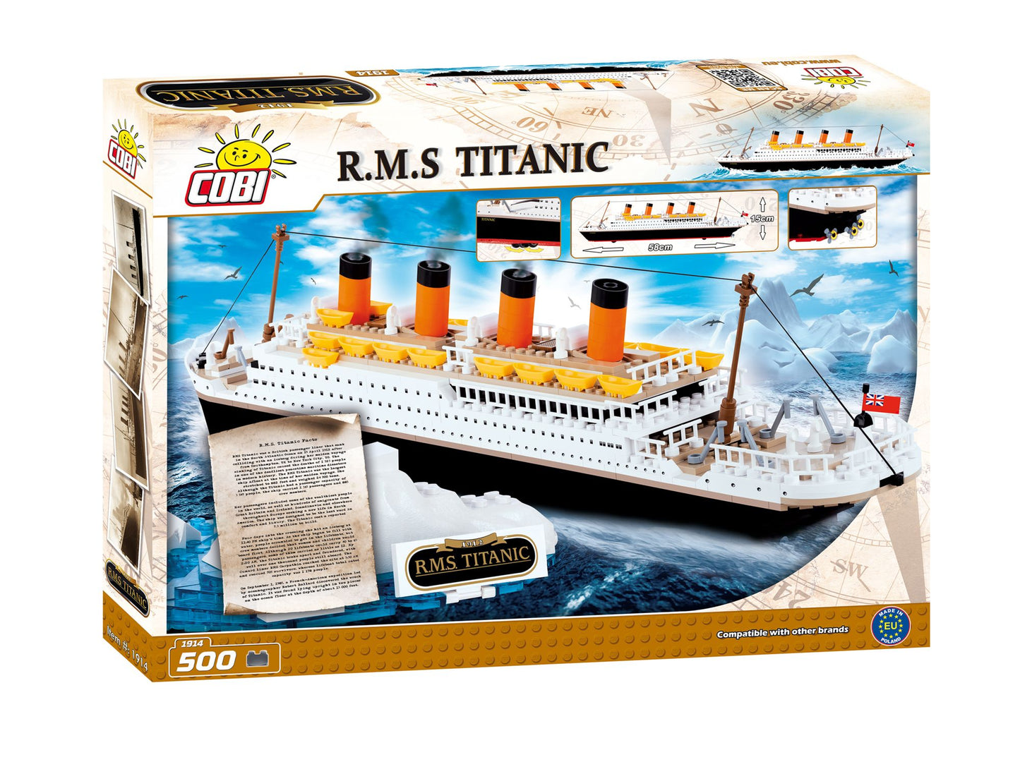 COBI - Action Town 1914 Titanic White Star Line, 500 Block Building Set