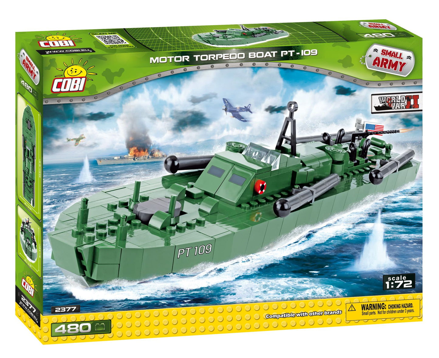 COBI Small Army World War II Motor Torpedo Boat PT-109 480 Piece Construction Blocks Building Kit