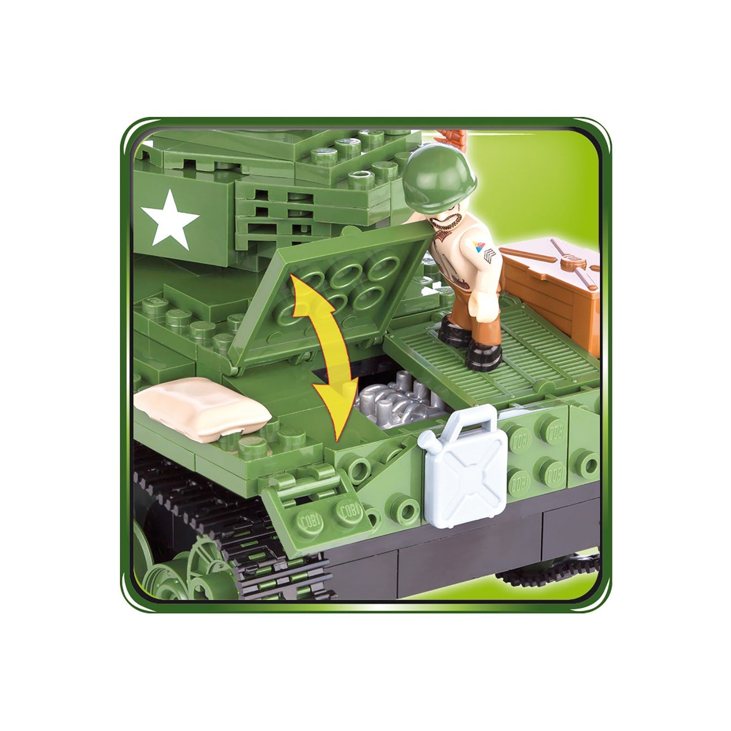 COBI Small Army American M24 Chaffee Construction Blocks Building Kit