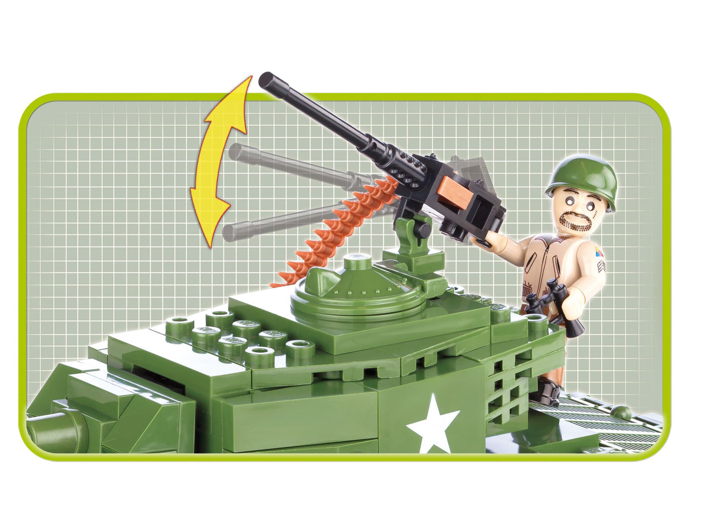 COBI Small Army American M24 Chaffee Construction Blocks Building Kit