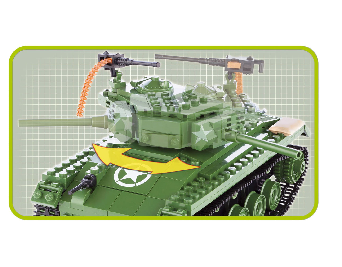 COBI Small Army American M24 Chaffee Construction Blocks Building Kit
