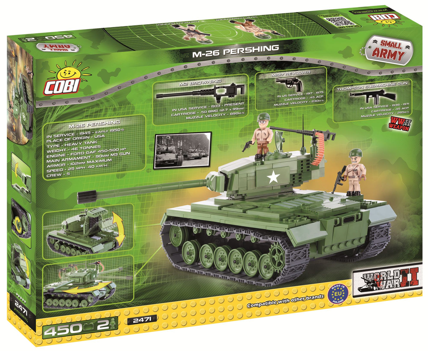 COBI Small Army M26 Pershing Tank Construction Blocks Building Kit