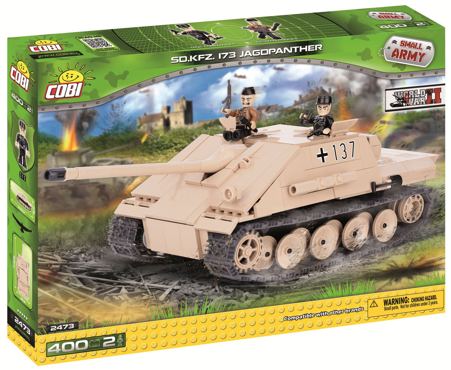 COBI Small Army SD. KFZ. 173 Jagdpanther Tank Construction Blocks Building Kit
