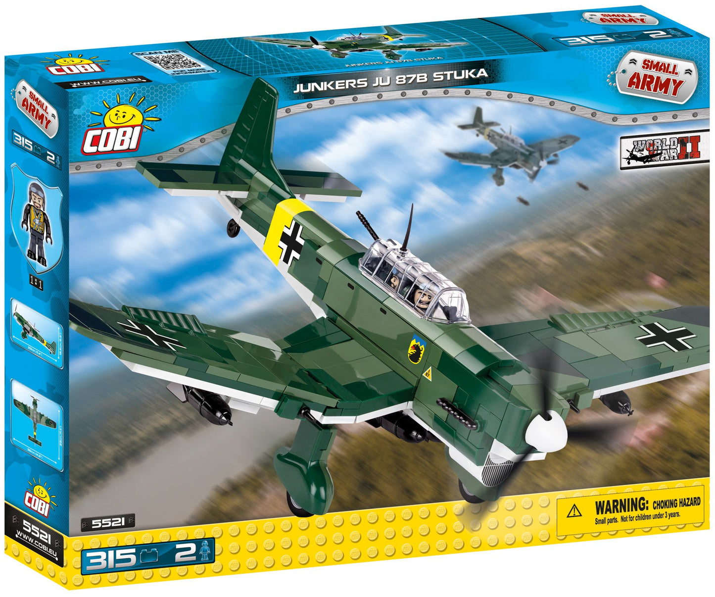 COBI Small Army World War II Junkers JU 87B Plane 315 Piece Construction Blocks Building Kit