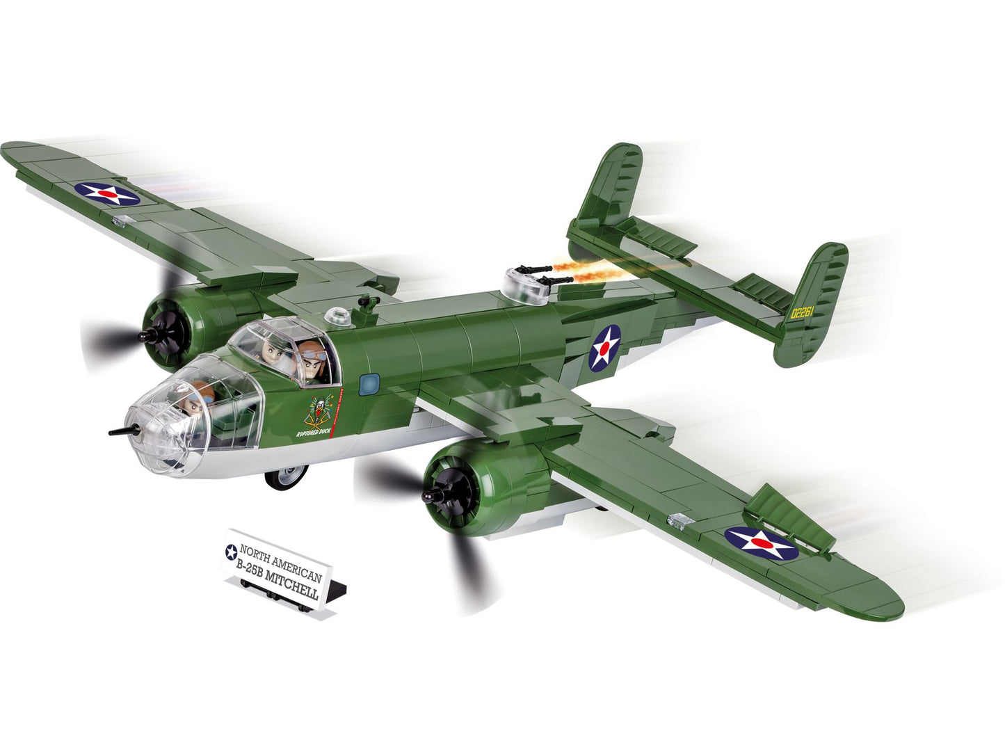 COBI Small Army World War II B-25 Mitchell Bomber Plane 500 Piece Construction Blocks Building Kit