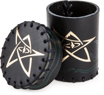 Black green Gold Cthulhu Leather Cup