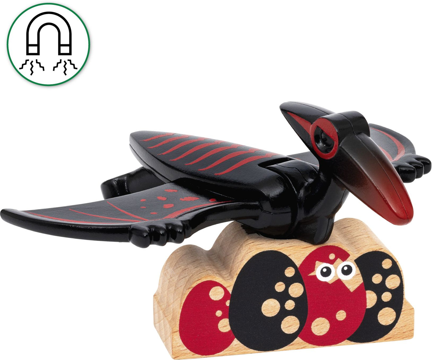 BRIO World Wooden Railway Train Set Dinosaur Erupting Volcano