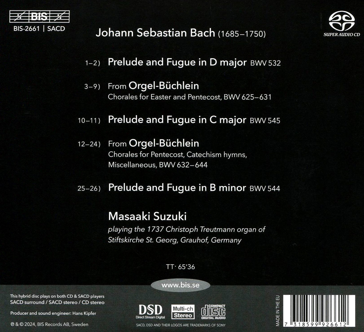 Organ Works Vol. 5 (Bach / Suzuki)