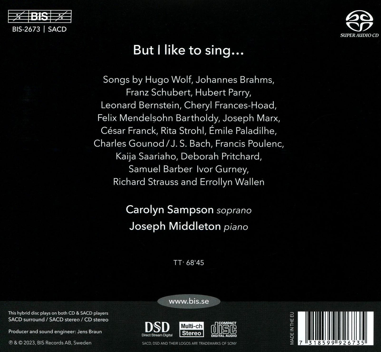 But I Like To Sing (Barber / Bernstein / Liebeck)