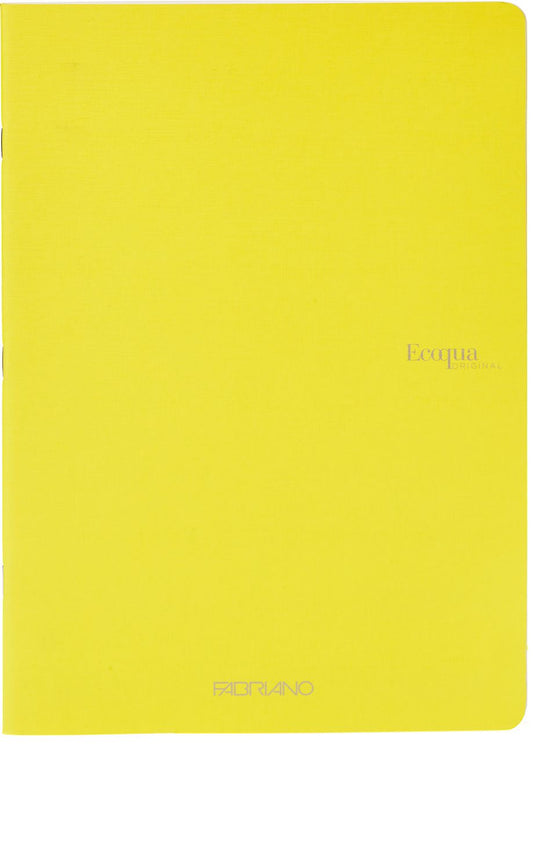 Ecoqua Original Notebook, A4, Staple-Bound, Graph, Yellow