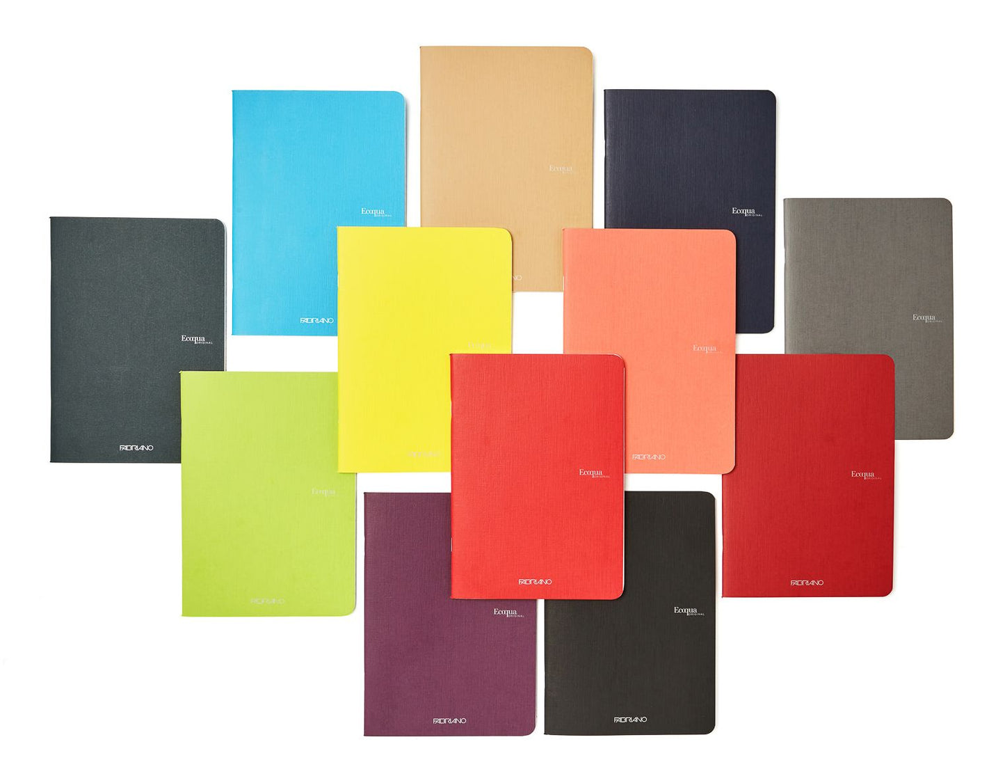 Ecoqua Original Notebook, A4, Staple-Bound, Graph, Yellow