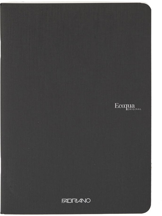 Ecoqua Original Notebook, A4, Staple-Bound, Lined, Black