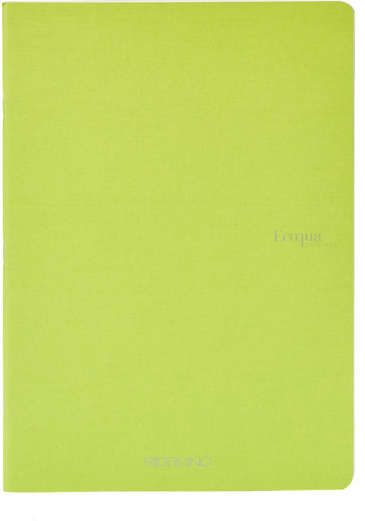 Ecoqua Original Notebook, A5, Staple-Bound, Lined, Lime