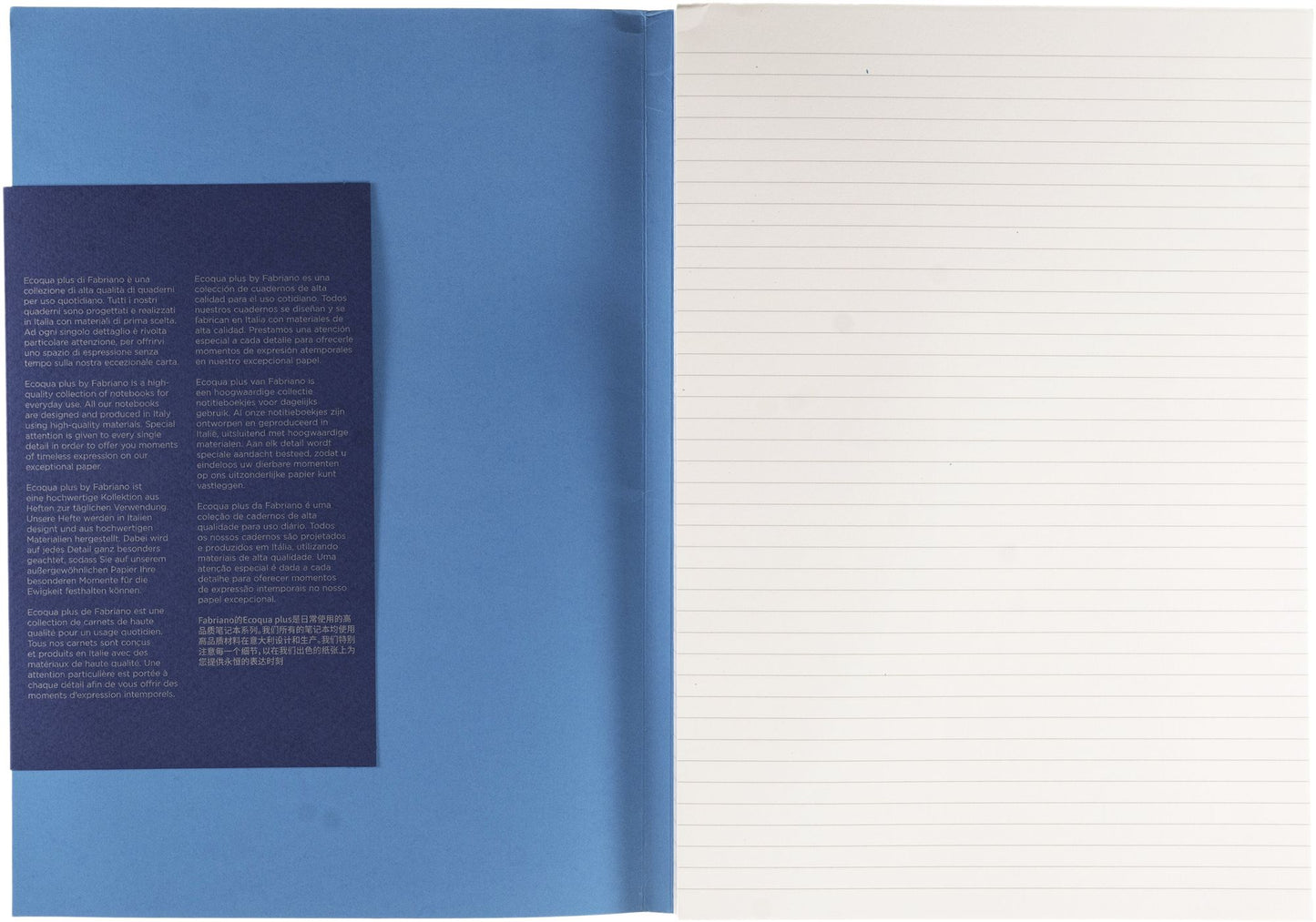 Ecoqua Plus Journal, A4, Glue-Bound, Lined, Turquoise