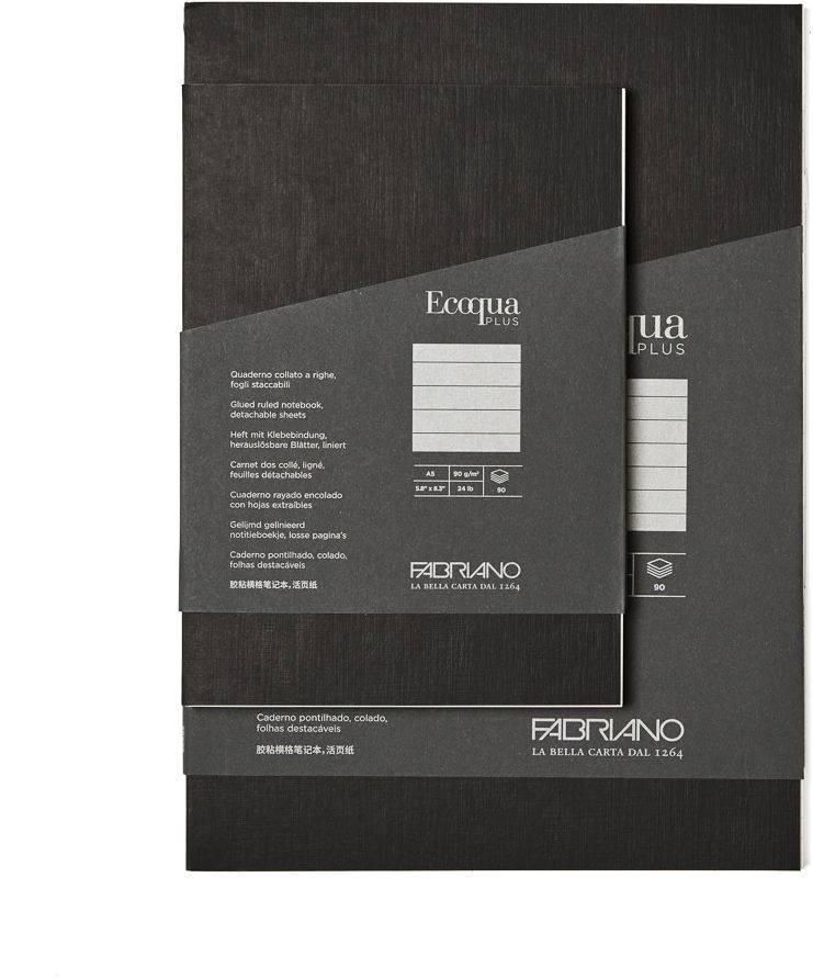 Ecoqua Plus Journal, A4, Glue-Bound, Lined, Yellow