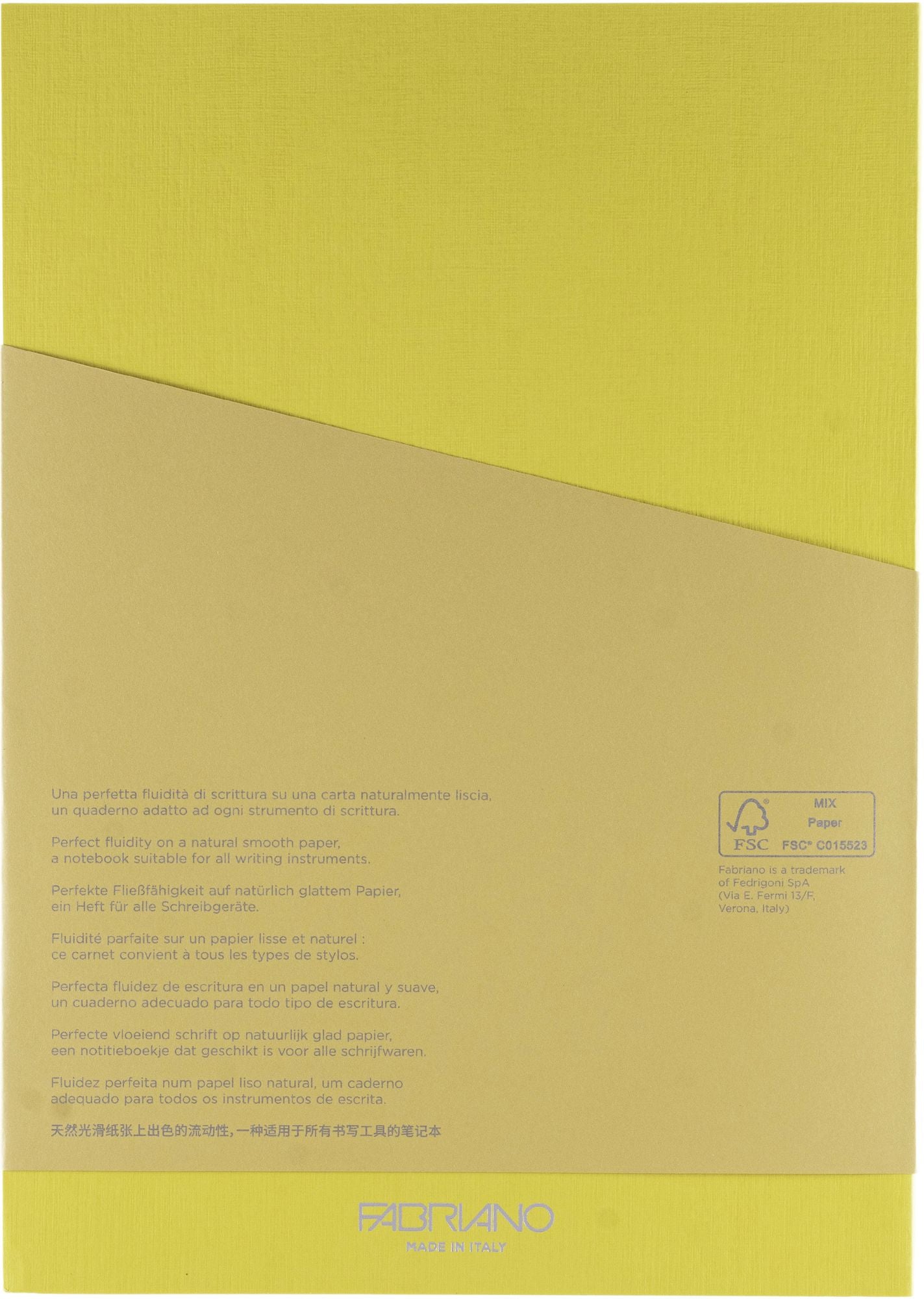 Ecoqua Plus Journal, A4, Glue-Bound, Lined, Yellow