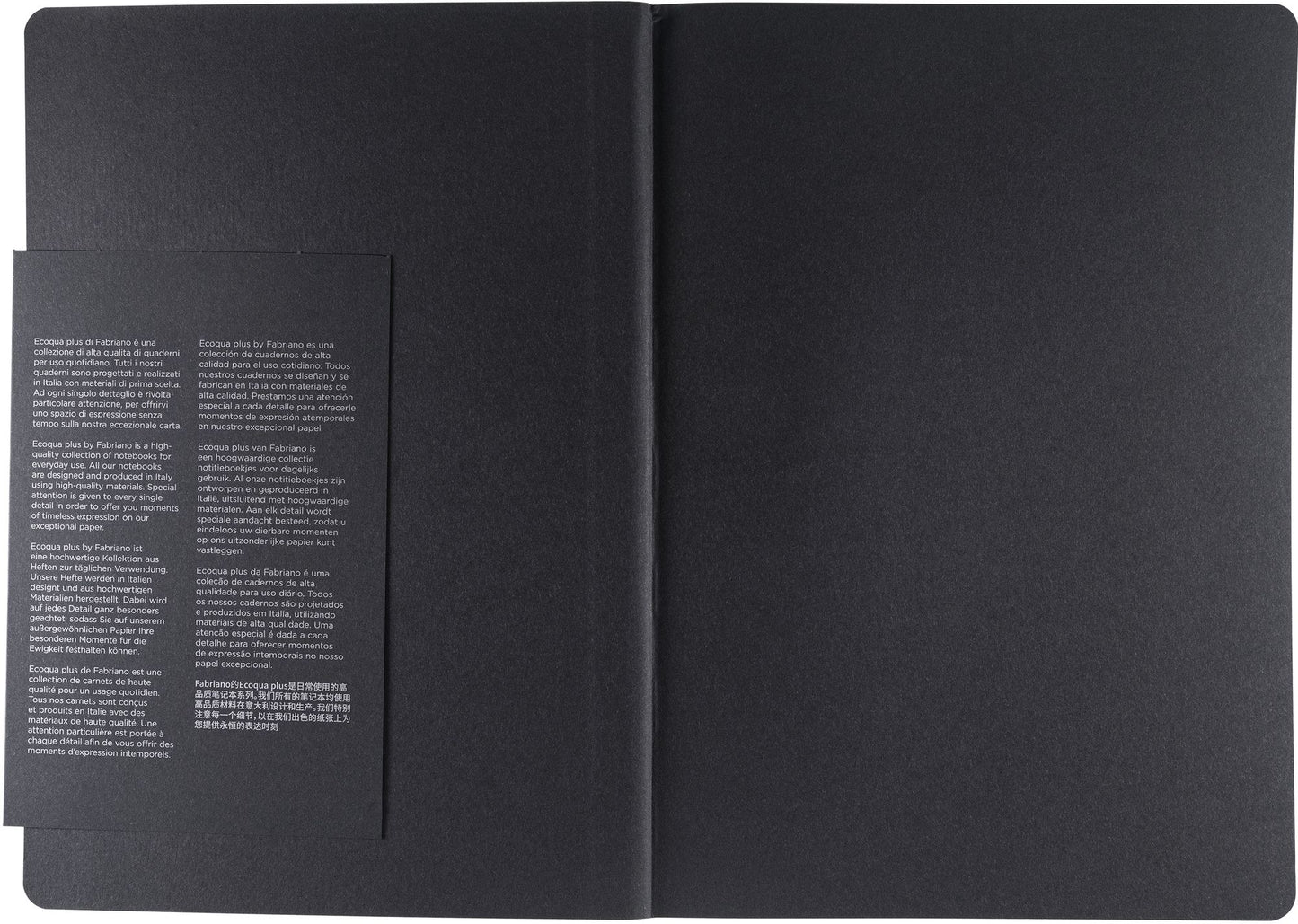 Ecoqua Plus Journal, A4, Fabric-Bound, Dotted, Black