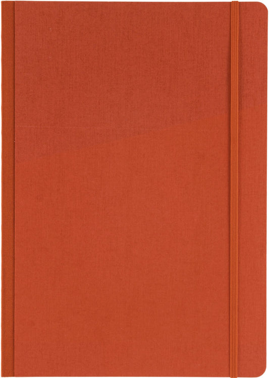 Ecoqua Plus Journal, A4, Fabric-Bound, Dotted, Red