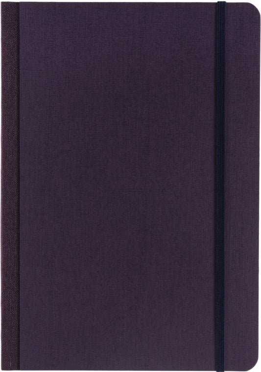 Ecoqua Plus Journal, A5, Fabric-Bound, Dotted, Wine