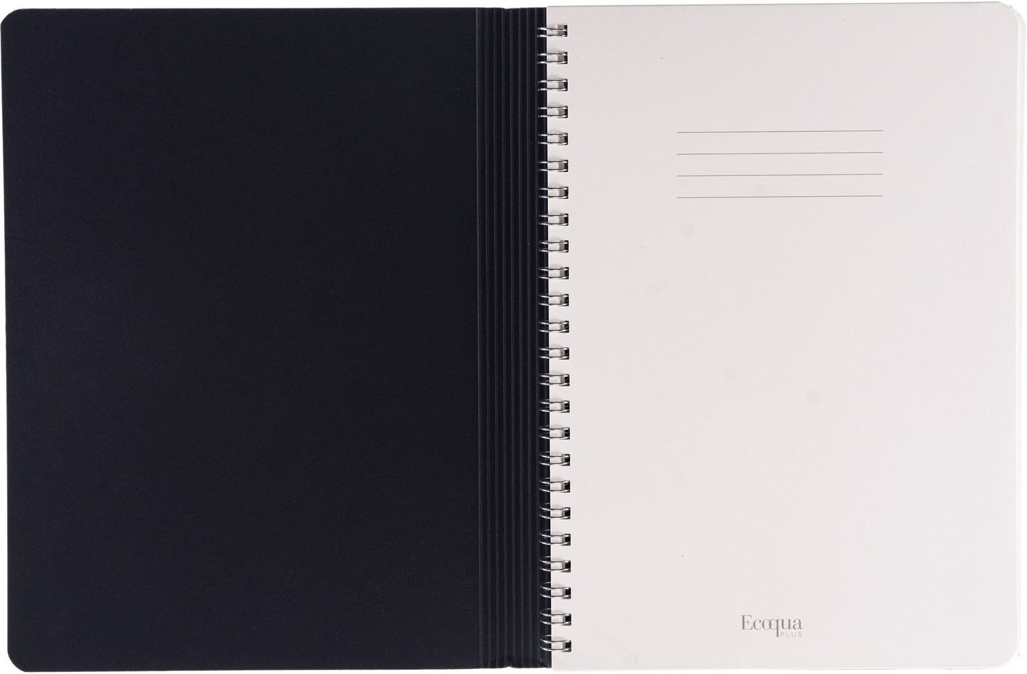 Ecoqua Plus Journal, A5, Hidden Spiral-Bound, Dotted, Navy