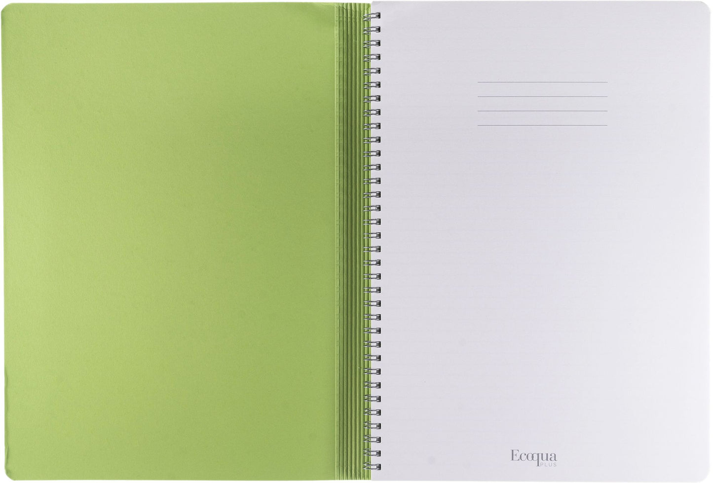 Ecoqua Plus Journal, A4, Hidden Spiral-Bound, Lined, Lime