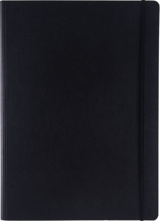 Ecoqua Plus Journal, A4, Hidden Spiral-Bound, Lined, Black