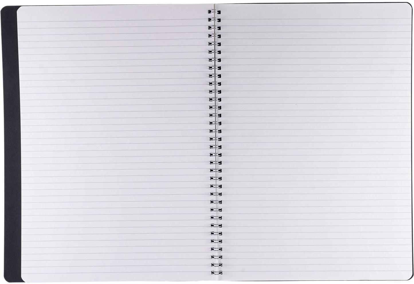 Ecoqua Plus Journal, A4, Hidden Spiral-Bound, Lined, Black