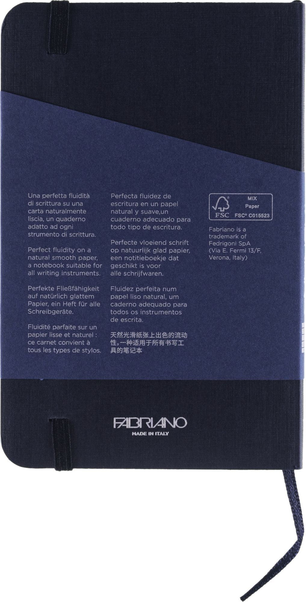 Ecoqua Plus Journal, 3.5 x 5.5, Stitch-Bound, Lined, Navy