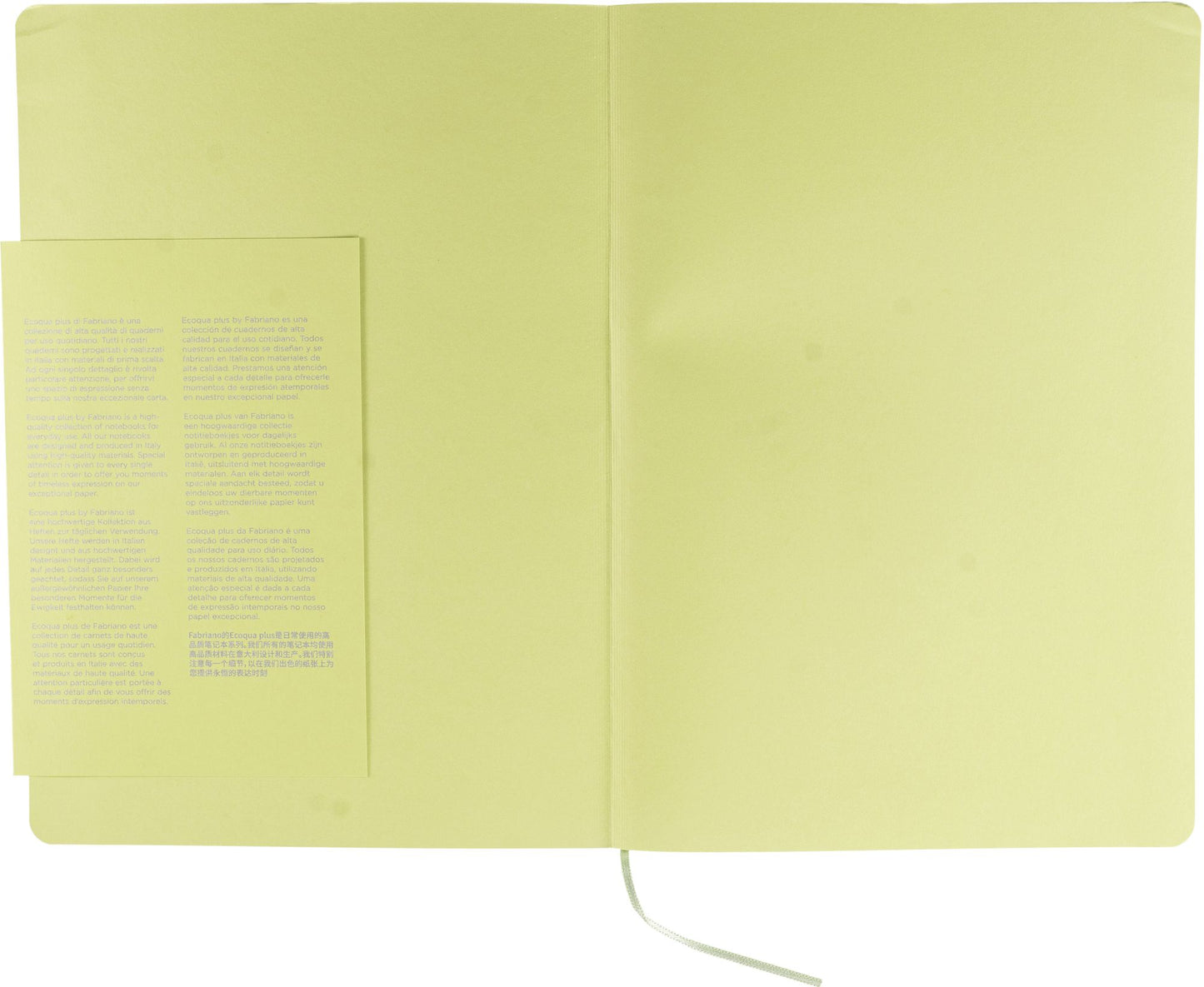 Ecoqua Plus Journal, A4, Stitch-Bound, Lined, Lime