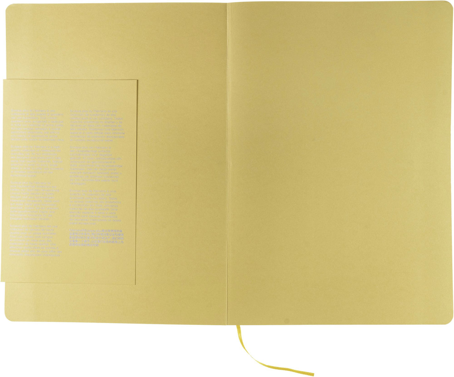 Ecoqua Plus Journal, A4, Stitch-Bound, Lined, Yellow