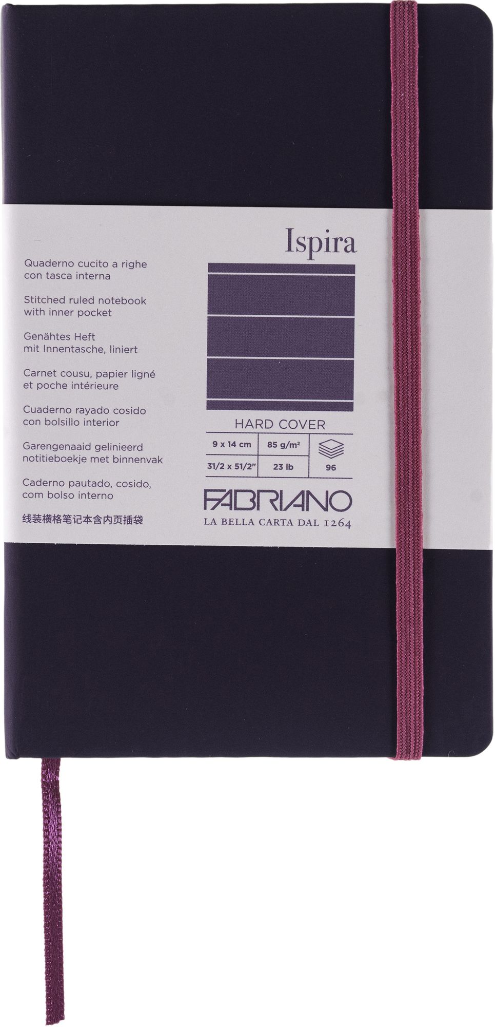 Ispira Journal, 3.5 x 5.5, Hard-Cover, Lined, Purple