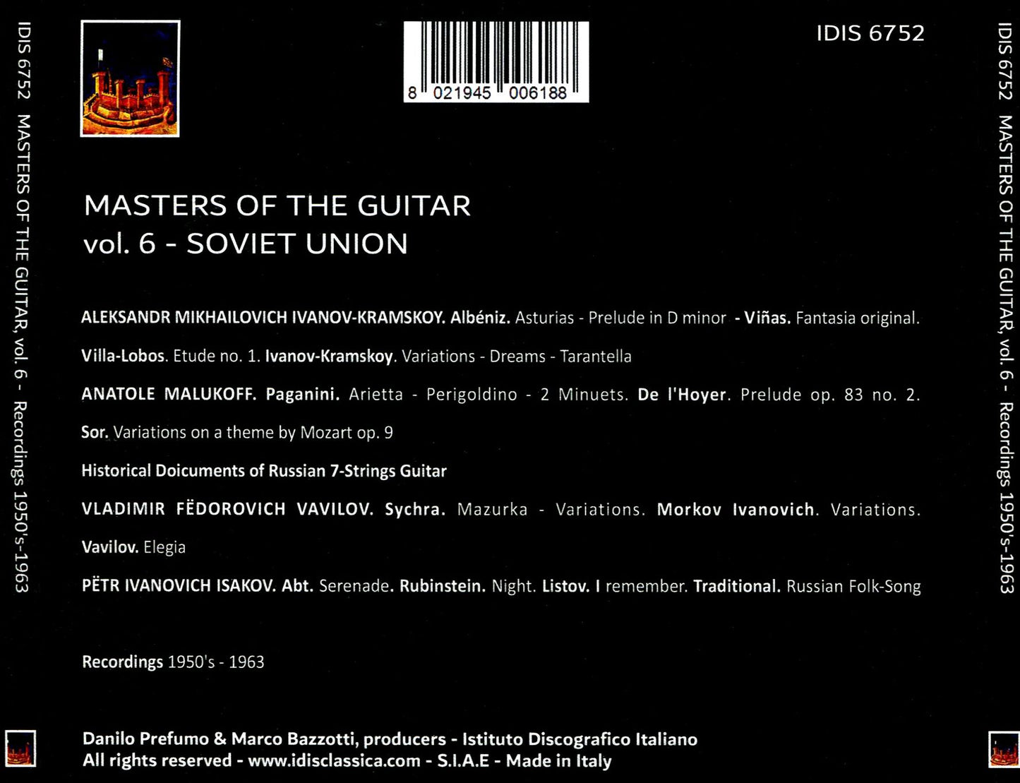 Masters Of The Guitar, Vol. 6 - Soviet Union (Albenitz / Ivanovich / Sychra / Vavilov)