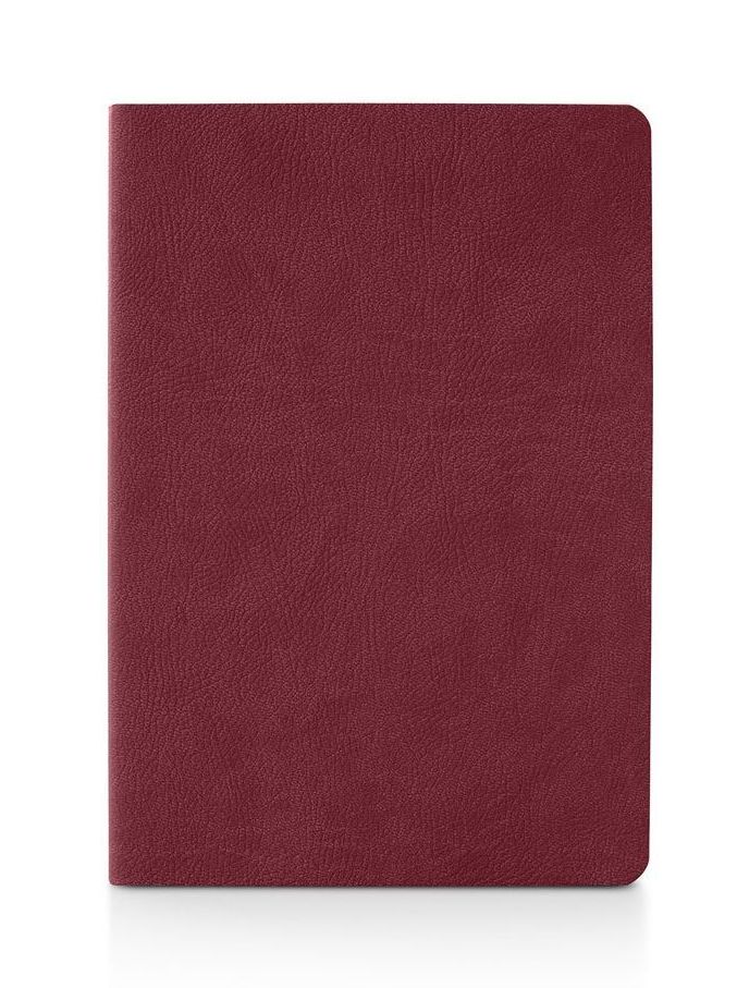 Ciak Mate Soft Pebbled Lined Journal 6x8 Red