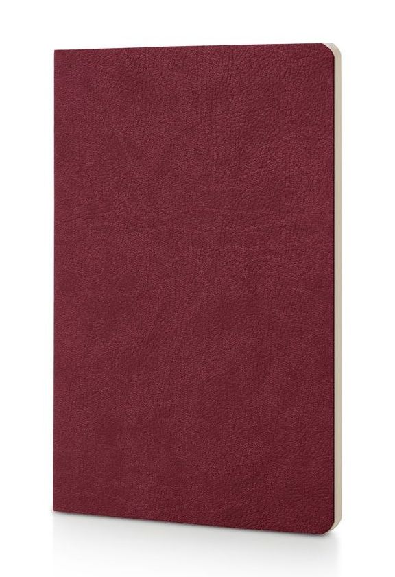 Ciak Mate Soft Pebbled Lined Journal 6x8 Red