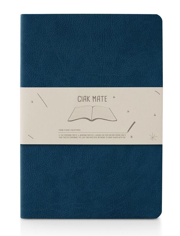 Ciak Mate Soft Pebbled Lined Journal 6x8 Blue