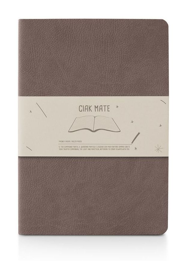 Ciak Mate Soft Pebbled Lined Journal 6x8 Brown