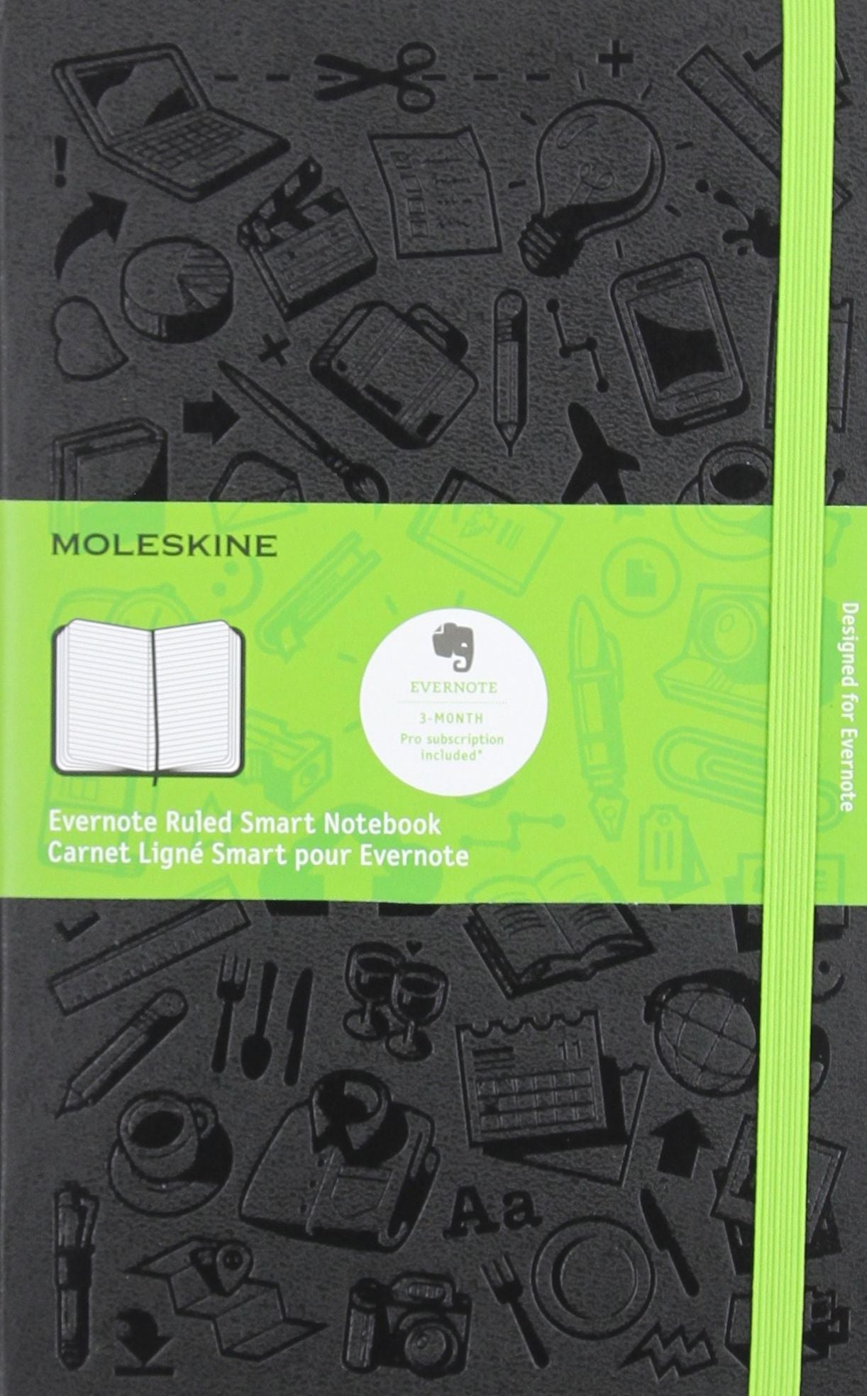 Moleskine Evernote Ruled Large Black Hardcover