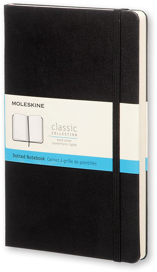 Moleskine Classic Notebook, Large, Dotted, Black, Hard Cover (5 x 8.25)