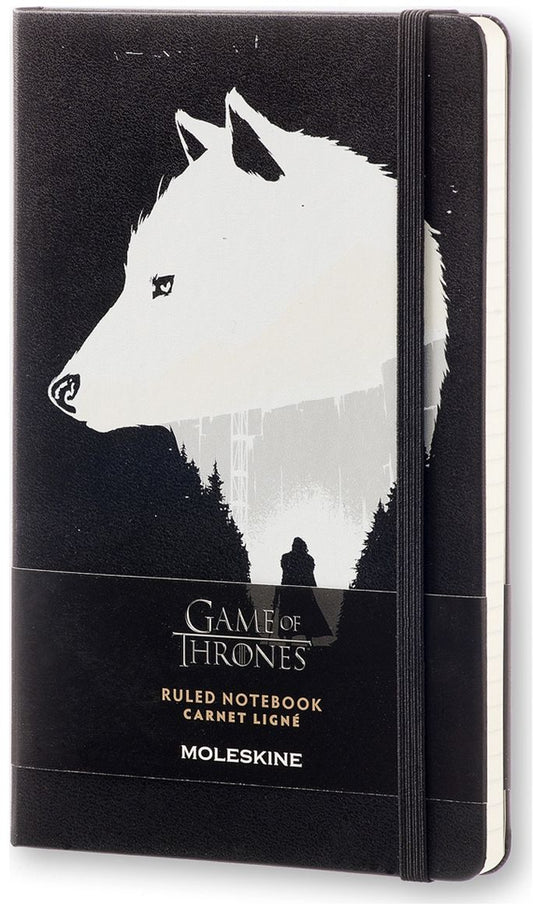 Moleskine Game of Thrones Limited Edition Notebook, Large, Ruled, Black, Hard Cover (5 x 8.25)