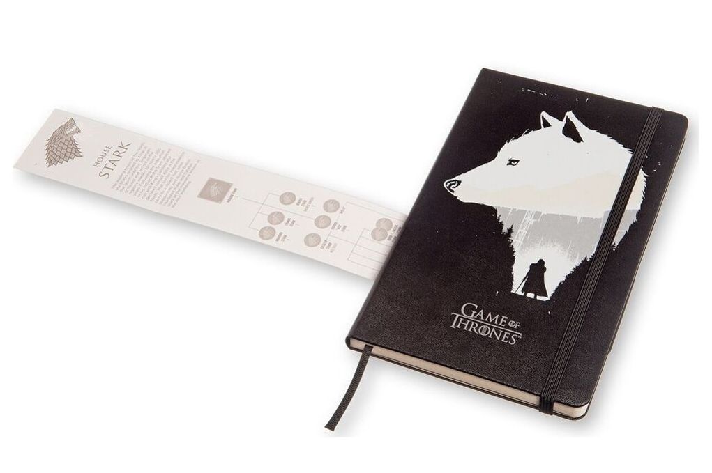 Moleskine Game of Thrones Limited Edition Notebook, Large, Ruled, Black, Hard Cover (5 x 8.25)