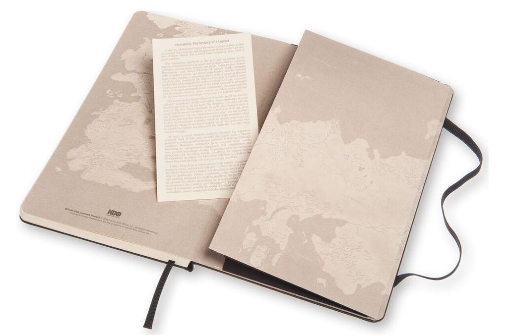 Moleskine Game of Thrones Limited Edition Notebook, Large, Ruled, Black, Hard Cover (5 x 8.25)