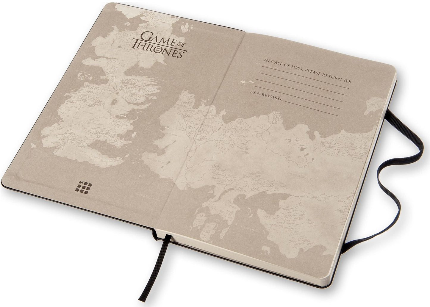 Moleskine Game of Thrones Limited Edition Notebook, Large, Ruled, Black, Hard Cover (5 x 8.25)