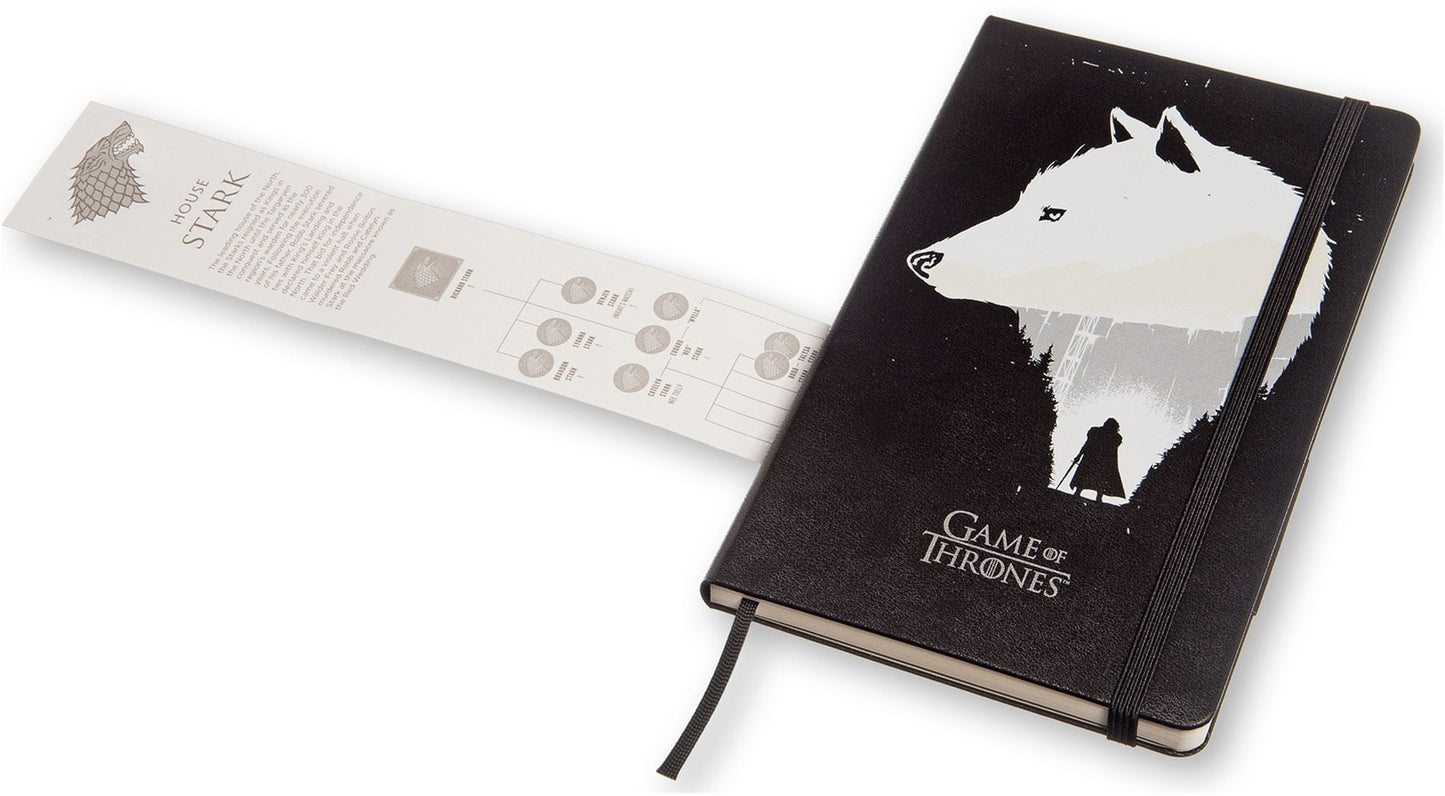 Moleskine Game of Thrones Limited Edition Notebook, Large, Ruled, Black, Hard Cover (5 x 8.25)
