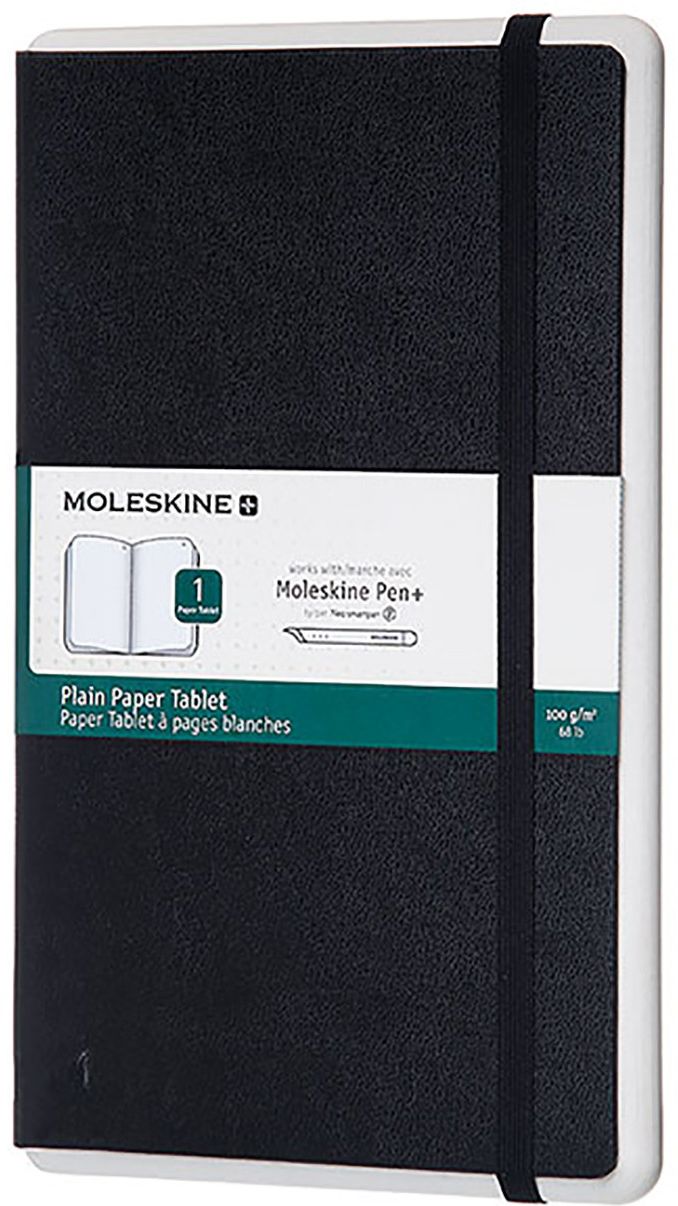 Moleskine Paper Tablet, Black with Plain pages