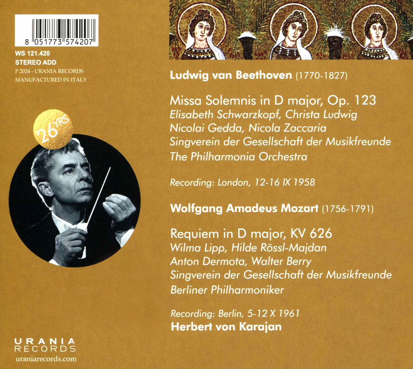 Missa Solemnis Mozart: Requiem (L.V. Beethoven / Mozart / Philharmonia Orchestra)