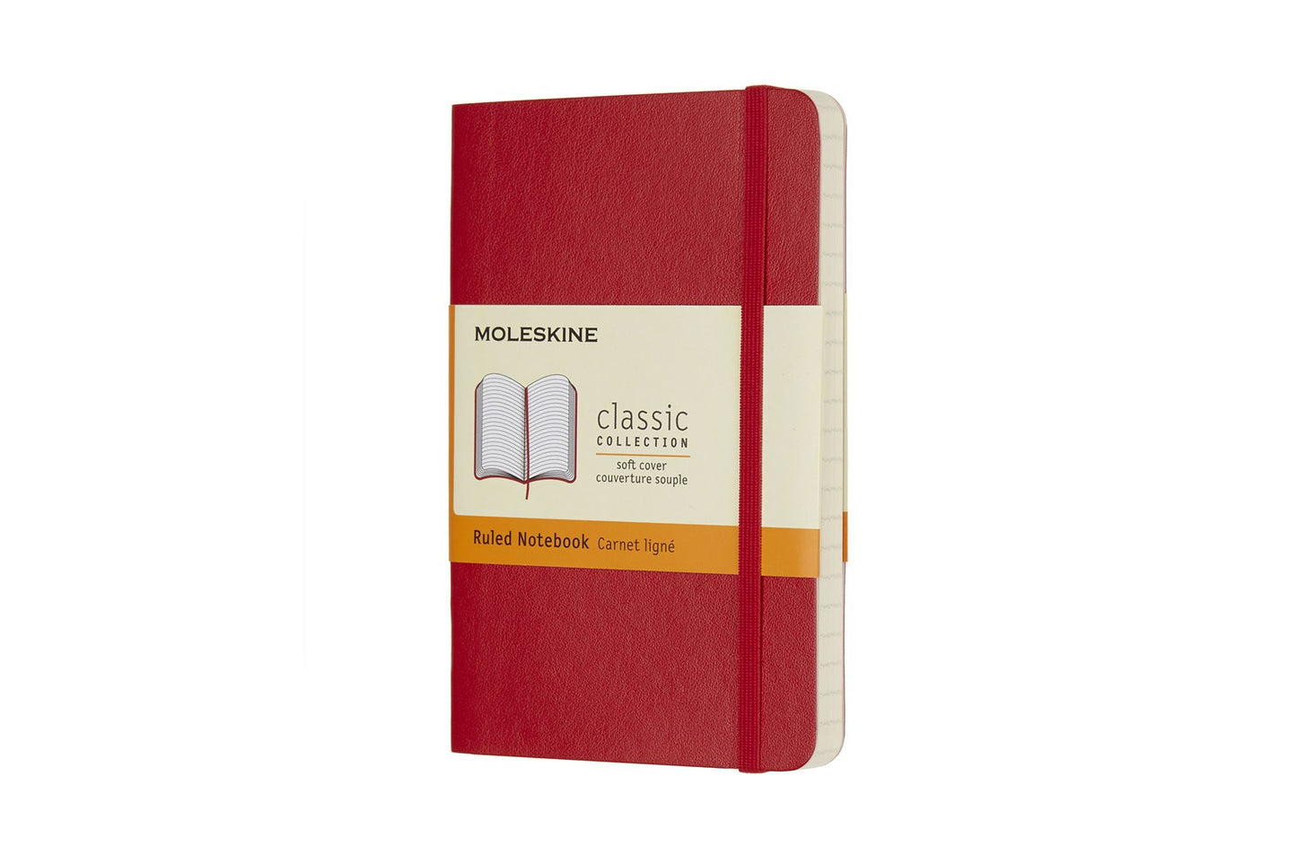 Moleskine Classic Notebook, Pocket, Ruled, Scarlet Red, Soft Cover (3.5 x 5.5)