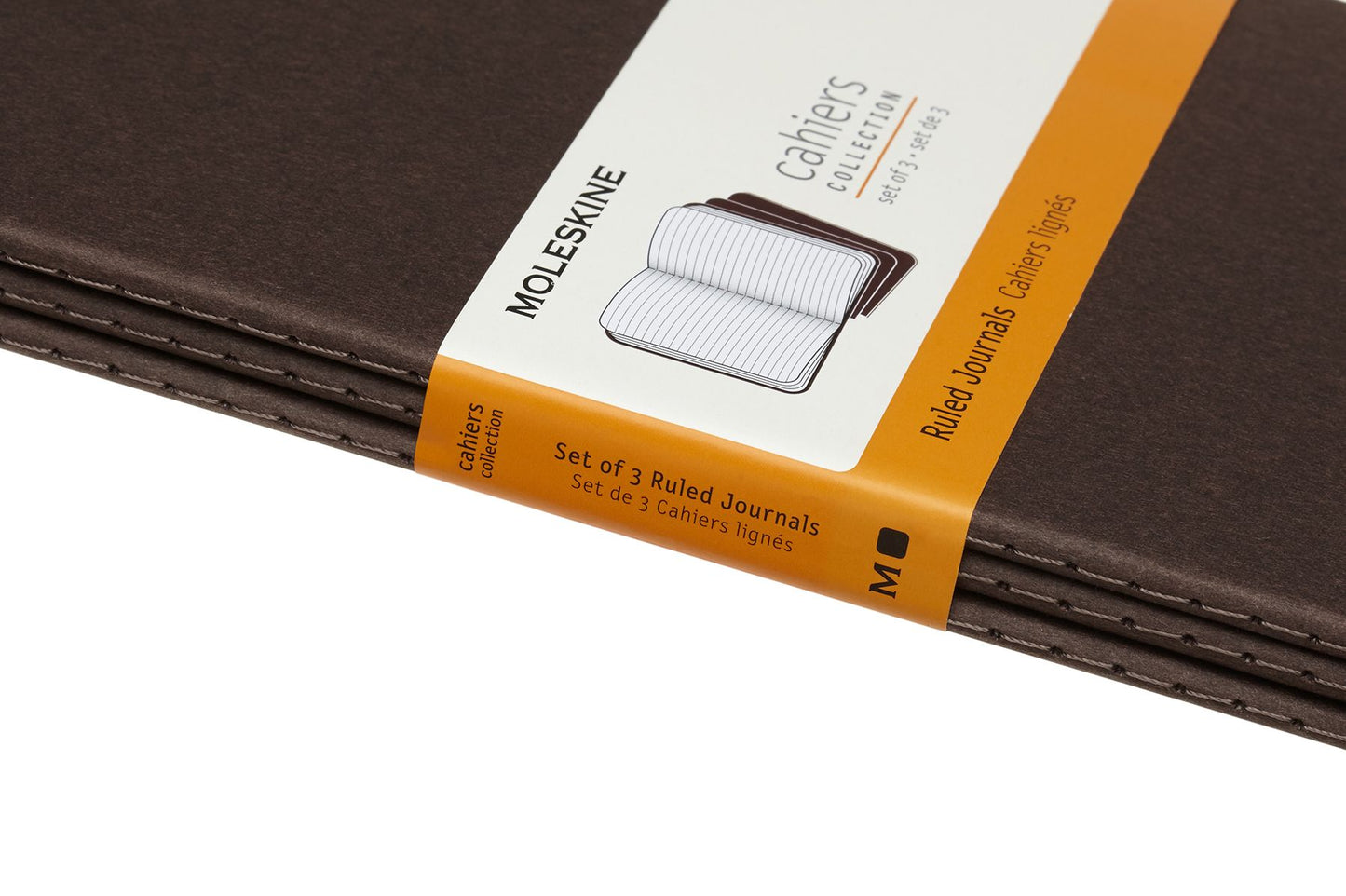 Moleskine Cahier Journal, Large, Ruled, Coffee Brown (5 x 8.25)