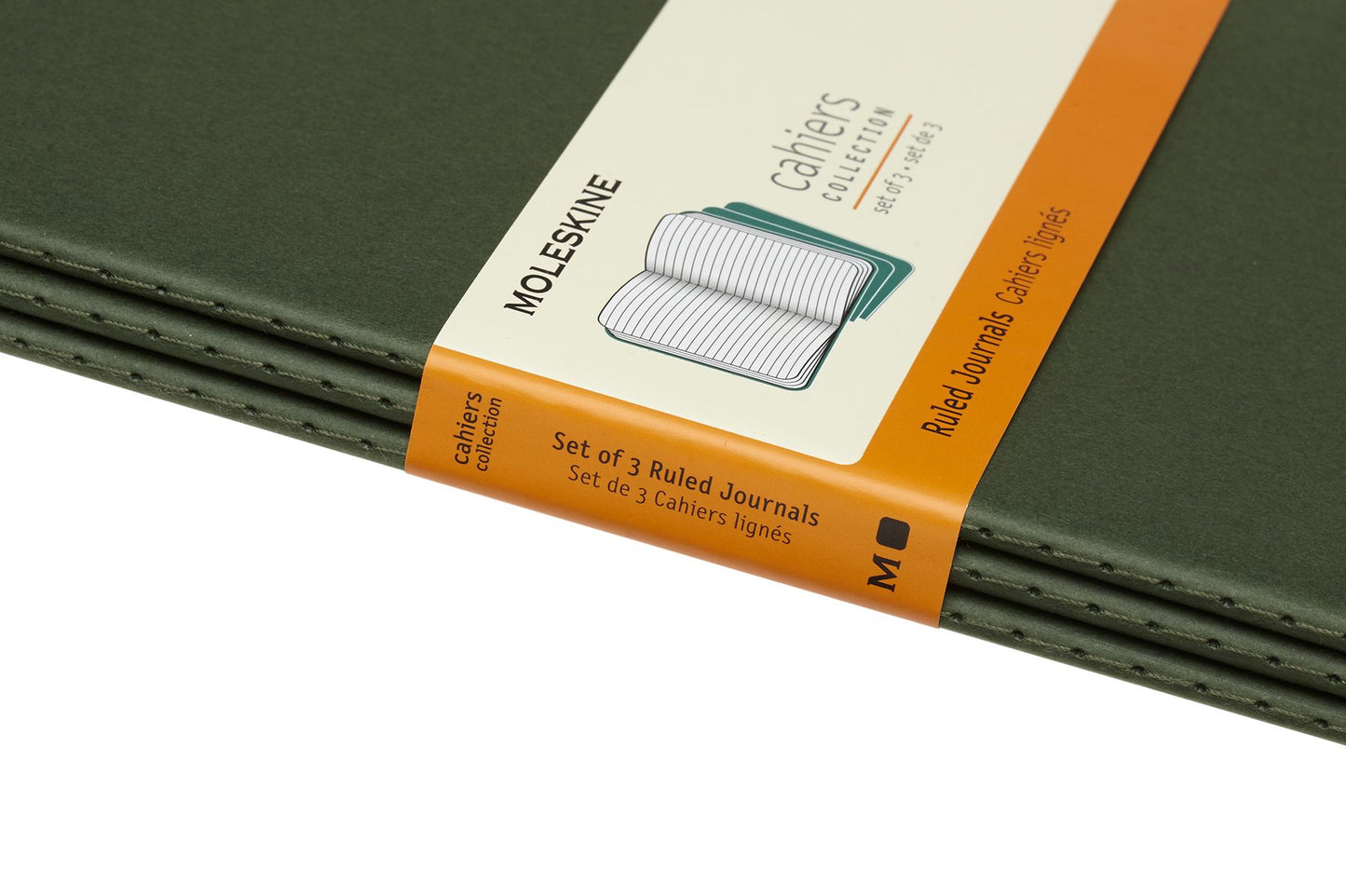 Moleskine Cahier Journal, Large, Ruled, Myrtle Green (5 x 8.25)