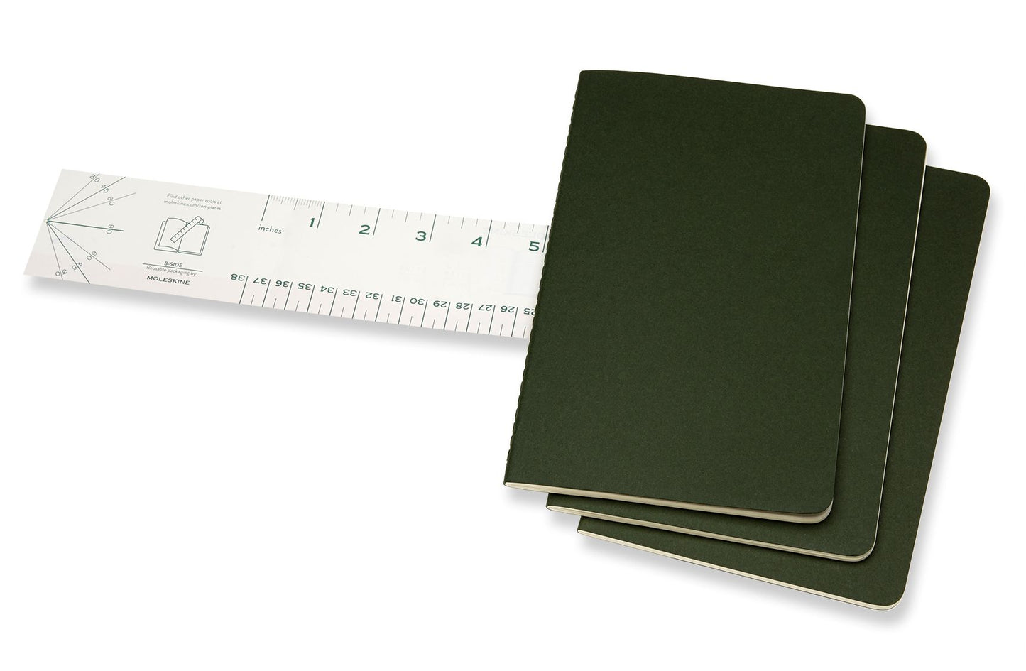Moleskine Cahier Journal, Large, Ruled, Myrtle Green (5 x 8.25)