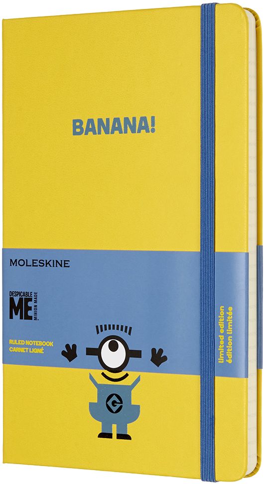 Moleskine Limited Edition Minions, Notebook, Large, Ruled, Sunflower Yellow (5 x 8.25)